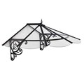 Palram - Canopia  Lily Door Awning - Clear &  Black - 49 x 69 x 31 in. HG9575
